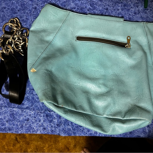 Miche Turquoise Shoulder Bag with Gold Plaque - Picture 2 of 3